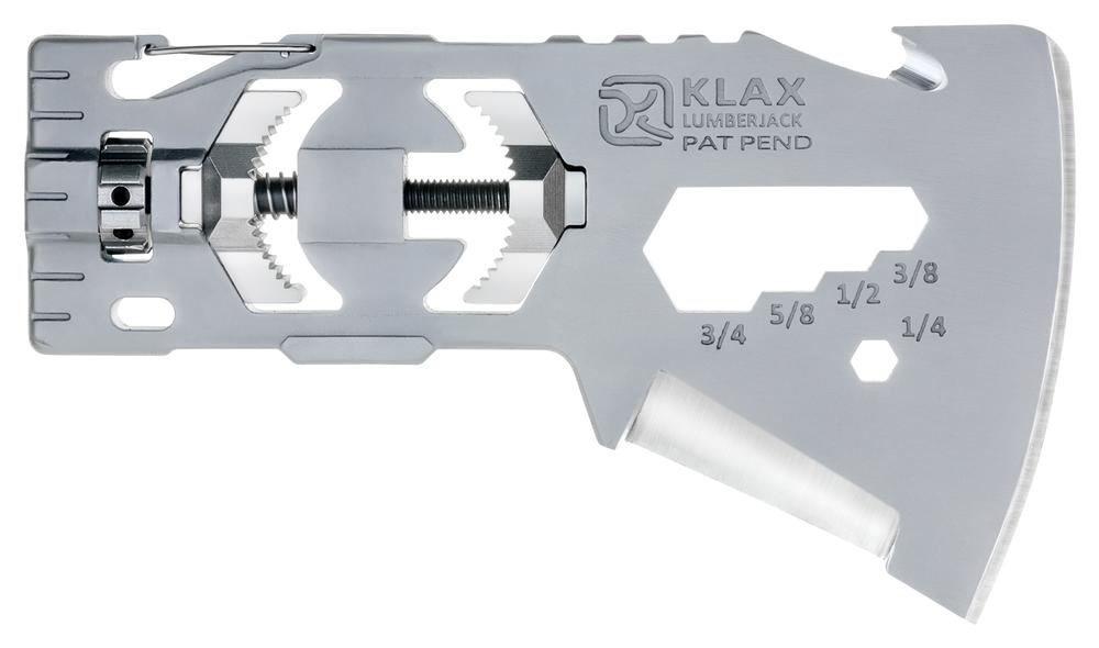 Klecker Knives Stainless Steel  Lumberjack Axe Head Multi-Tool Hatchet w/ Handle 