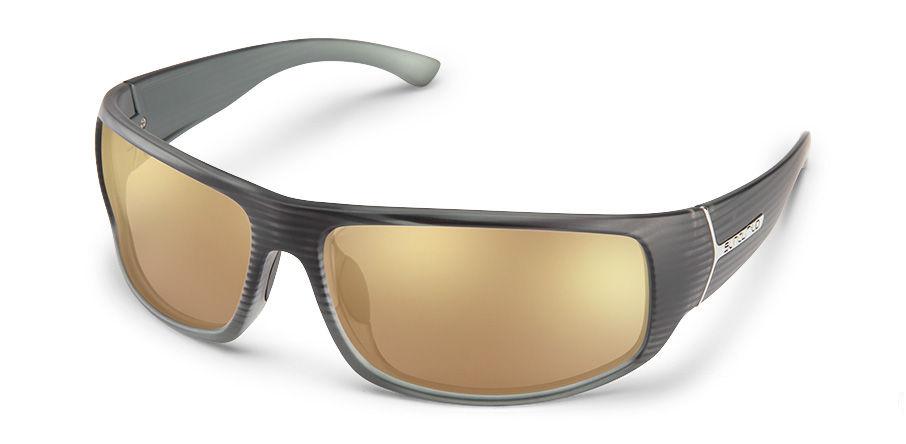 Suncloud Turbine Polarized Sunglasses Burnished Grey & Sienna Brown Mirror Lens 