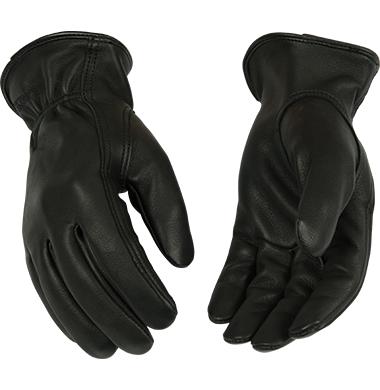 Bear Knuckles Fleece-Lined Water Resistant Black Cowhide Driver Gloves