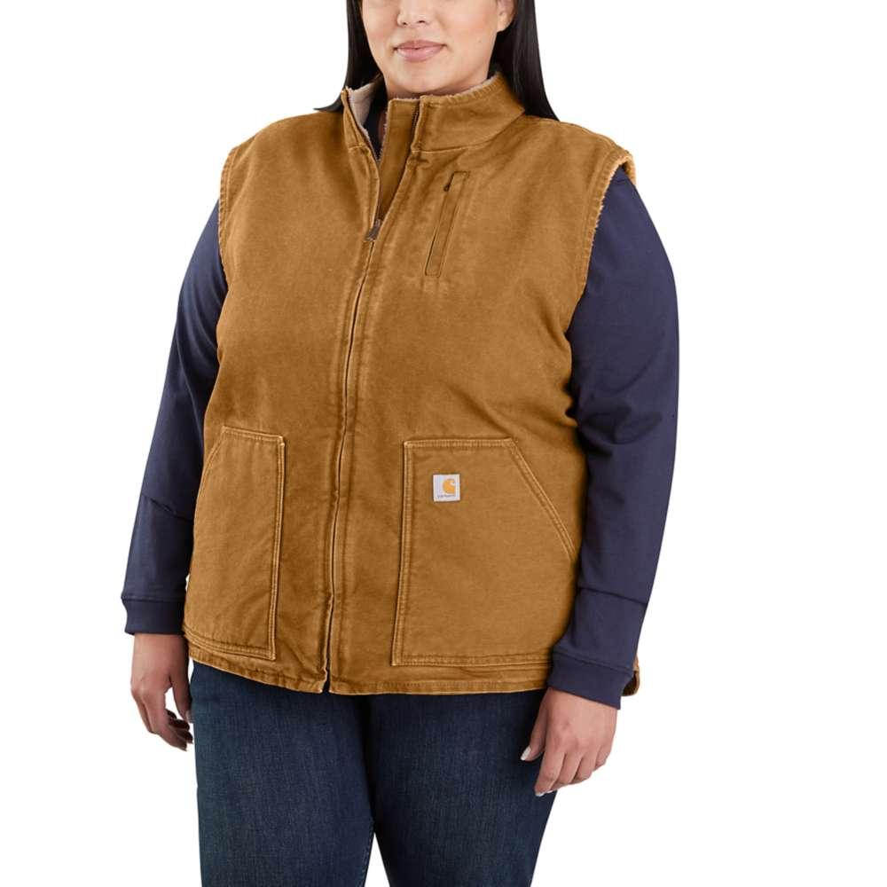 Kenco Outfitters | Carhartt Women's Relaxed Fit Washed Duck Sherpa Lined  Mock Neck Vest