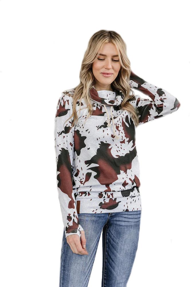Kenco Outfitters | Ampersand Avenue Women's Lets Go Girls Cowl Neck  Sweatshirt