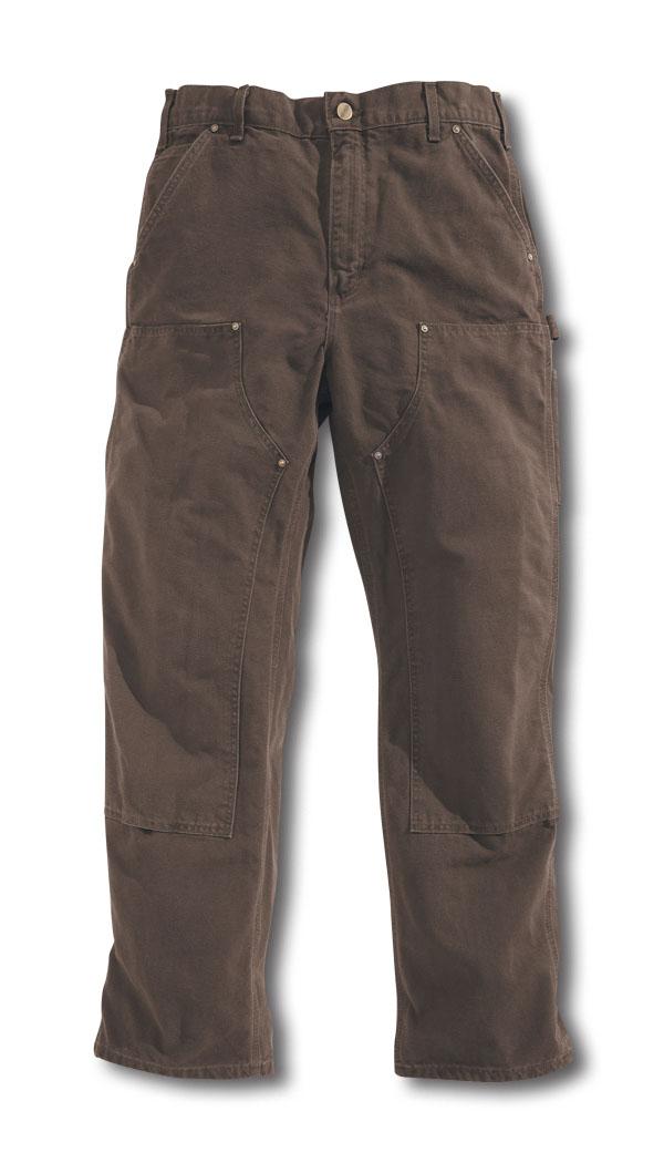 Carhartt Men's Washed Duck Double Front Work Dungaree Pant - 31x30 -  Carhartt Brown